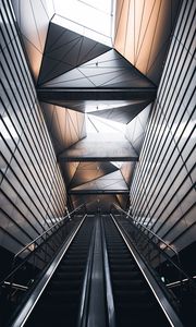 Превью обои эскалатор, метро, интерьер, архитектура, здание