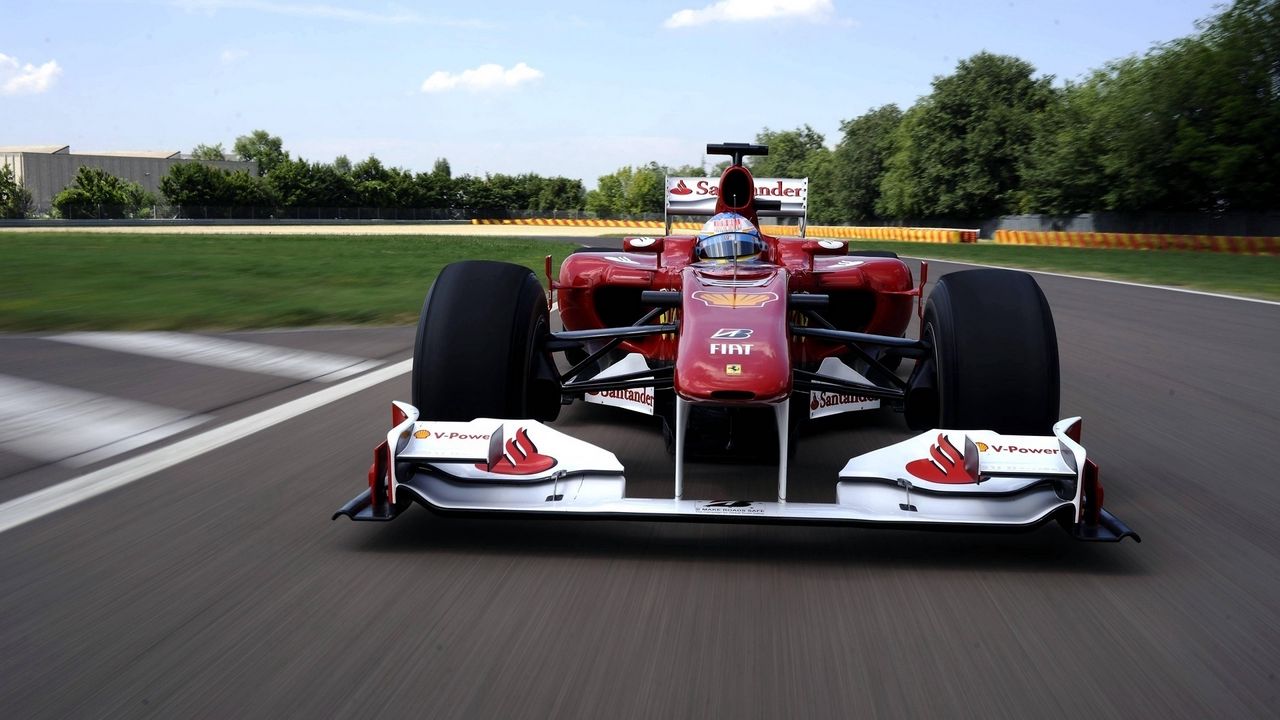 Обои f1, фернандо алонсо, ferrari f10, скорость, феррари, fernando alonso