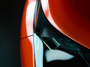 Превью обои фара, авто, красный