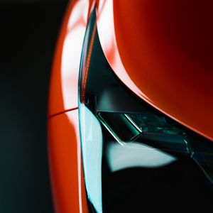 Превью обои фара, авто, красный