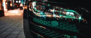 Превью обои фара, авто, передний бампер, размытость