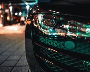 Превью обои фара, авто, передний бампер, размытость