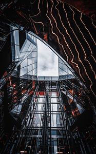 Превью обои фасад, архитектура, темный, дизайн, вид снизу