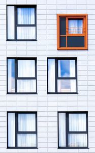 Превью обои фасад, окна, здание, минимализм, контраст