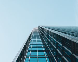 Превью обои фасад, здание, архитектура, вид снизу, минимализм, небо