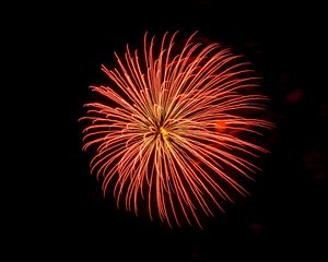 Превью обои фейерверк, салют, небо, искры, темный