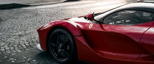Превью обои ferrari 458, ferrari, автомобиль, спорткар, вид сбоку