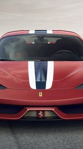 Превью обои ferrari 458 speciale, ferrari, красный, вид спереди