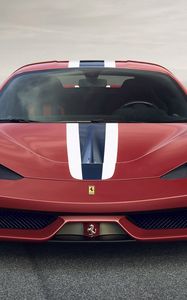 Превью обои ferrari 458 speciale, ferrari, красный, вид спереди