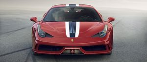 Превью обои ferrari 458 speciale, ferrari, красный, вид спереди