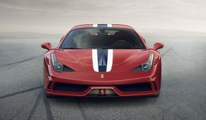 Превью обои ferrari 458 speciale, ferrari, красный, вид спереди