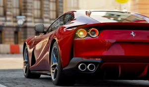 Превью обои ferrari 812 superfast, ferrari 812, ferrari, спорткар, красный