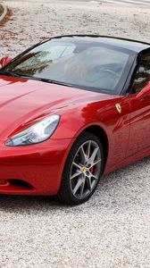 Превью обои ferrari california, ferrari, красный, вид сбоку, авто