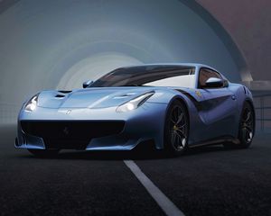 Превью обои ferrari f12, ferrari, спорткар, гонки, вид спереди, суперкар