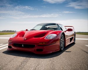 Превью обои ferrari, f50, 1995, красный