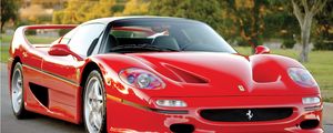 Превью обои ferrari, f50, preserial, красный, вид спереди