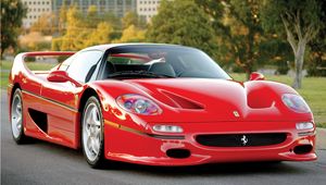 Превью обои ferrari, f50, preserial, красный, вид спереди