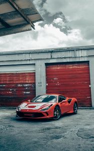 Превью обои ferrari f8 tributo, ferrari, автомобиль, спорткар, красный