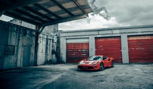 Превью обои ferrari f8 tributo, ferrari, автомобиль, спорткар, красный