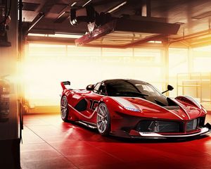 Превью обои ferrari fxx-k, спорткар, красный