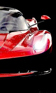 Превью обои ferrari laferrari, ferrari, красный, спорткар, вид спереди