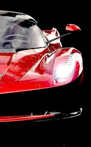 Превью обои ferrari laferrari, ferrari, красный, спорткар, вид спереди