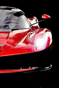 Превью обои ferrari laferrari, ferrari, красный, спорткар, вид спереди