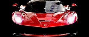 Превью обои ferrari laferrari, ferrari, красный, спорткар, вид спереди