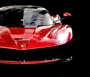 Превью обои ferrari laferrari, ferrari, красный, спорткар, вид спереди