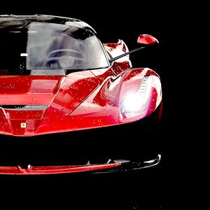 Превью обои ferrari laferrari, ferrari, красный, спорткар, вид спереди