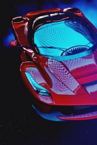 Превью обои ferrari laferrari, ferrari, спорткар, гонки, вид сверху