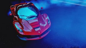 Превью обои ferrari laferrari, ferrari, спорткар, гонки, вид сверху