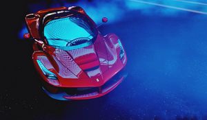 Превью обои ferrari laferrari, ferrari, спорткар, гонки, вид сверху