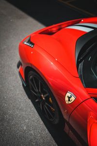 Превью обои ferrari, спорткар, автомобиль, красный