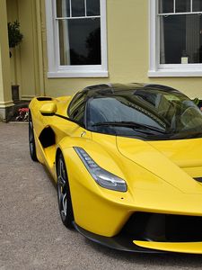 Превью обои ferrari, спорткар, вид сбоку