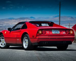 Превью обои ferrari, вид сзади, 1985, 328, gts, феррари