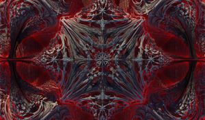 Превью обои фигуры, фрактал, абстракция, красный