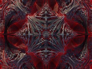 Превью обои фигуры, фрактал, абстракция, красный