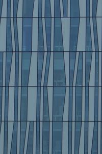 Превью обои здание, стекло, формы, линии, синий