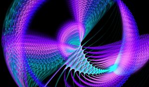Превью обои фигуры, пересечение, фон, абстракция, черный фон