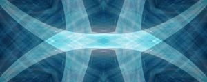 Превью обои фигуры, пересечение, свечение, синий