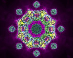 Превью обои фигуры, свечение, калейдоскоп, абстракция