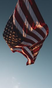 Превью обои флаг, америка, символика, ветер