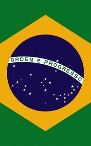 Превью обои флаг, бразилия, символика