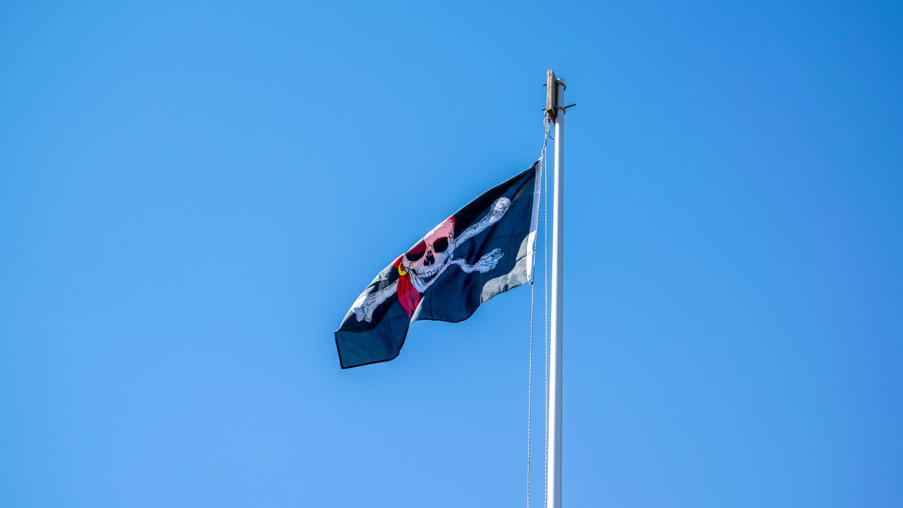 Обои флаг, череп, веселый роджер, пираты