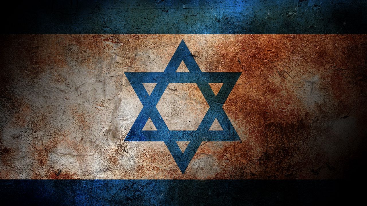 Обои флаг, израиль, цвета, поверхность, краска
