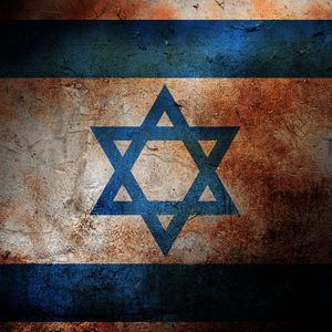 Превью обои флаг, израиль, цвета, поверхность, краска