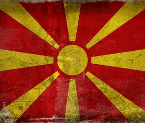 Превью обои флаг, македония, цвета, тектсура, пятна