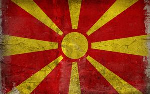 Превью обои флаг, македония, цвета, тектсура, пятна