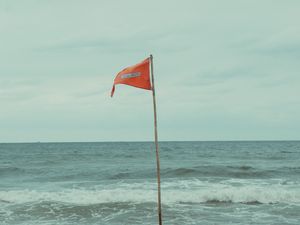 Превью обои флаг, океан, вода, волны